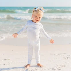 Kyte Baby Long Sleeve Pajamas in Small Mist Stripe Best