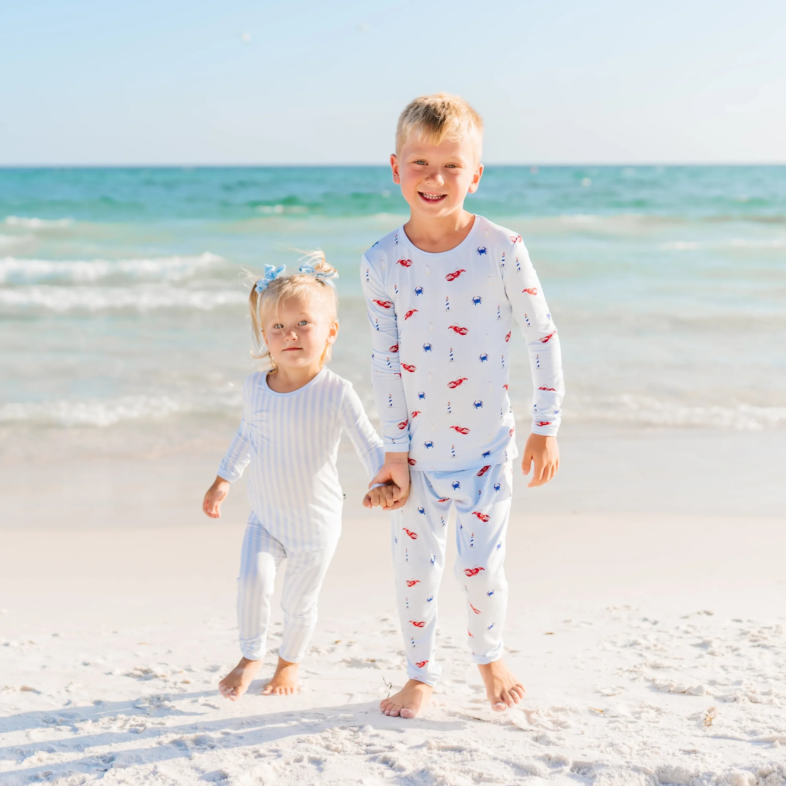 Kyte Baby Long Sleeve Pajamas in Small Mist Stripe Best
