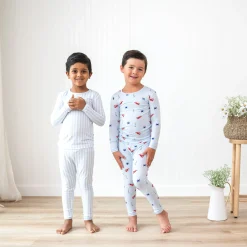 Kyte Baby Long Sleeve Pajamas in Small Mist Stripe Best