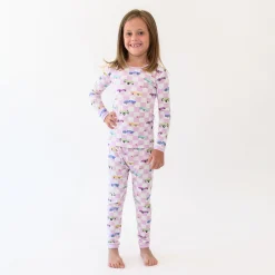 Kyte Baby Long Sleeve Pajamas in Sparkles and Speed Outlet