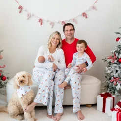 Kyte Baby Long Sleeve Pajamas in Vintage Santa Best