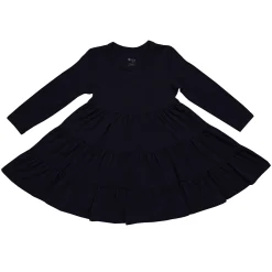 Kyte Baby Long Sleeve Tiered Dress in Midnight Hot