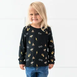 Kyte Baby Long Sleeve Toddler Crew Neck Tee in Midnight Icon Online