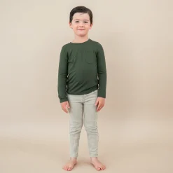 Kyte Baby Long Sleeve Toddler Crew Neck Tee in Fir Clearance