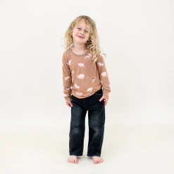 Kyte Baby Long Sleeve Toddler Crew Neck Tee in Pig Sale