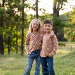 Kyte Baby Long Sleeve Toddler Crew Neck Tee in Pig Sale