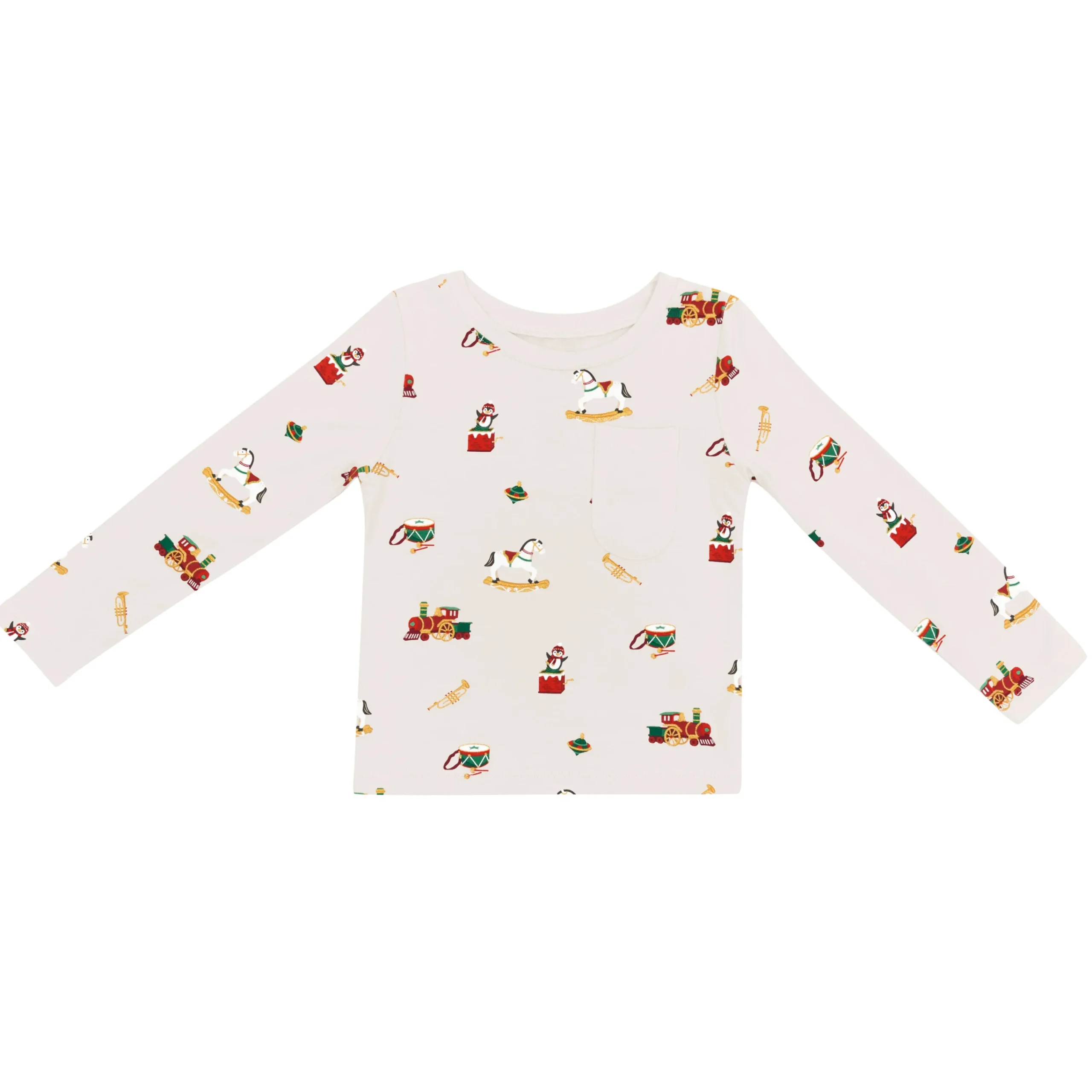 Kyte Baby Long Sleeve Toddler Crew Neck Tee in Vintage Toys