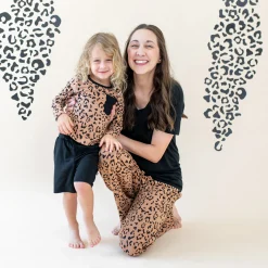 Kyte Baby Long Sleeve Toddler Crew Neck Tee in Latte Leopard Online