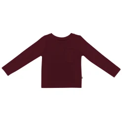 Kyte Baby Long Sleeve Toddler Crew Neck Tee in Burgundy Sale