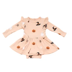Kyte Baby Long Sleeve Twirl Bodysuit Dress in Bewitched Online