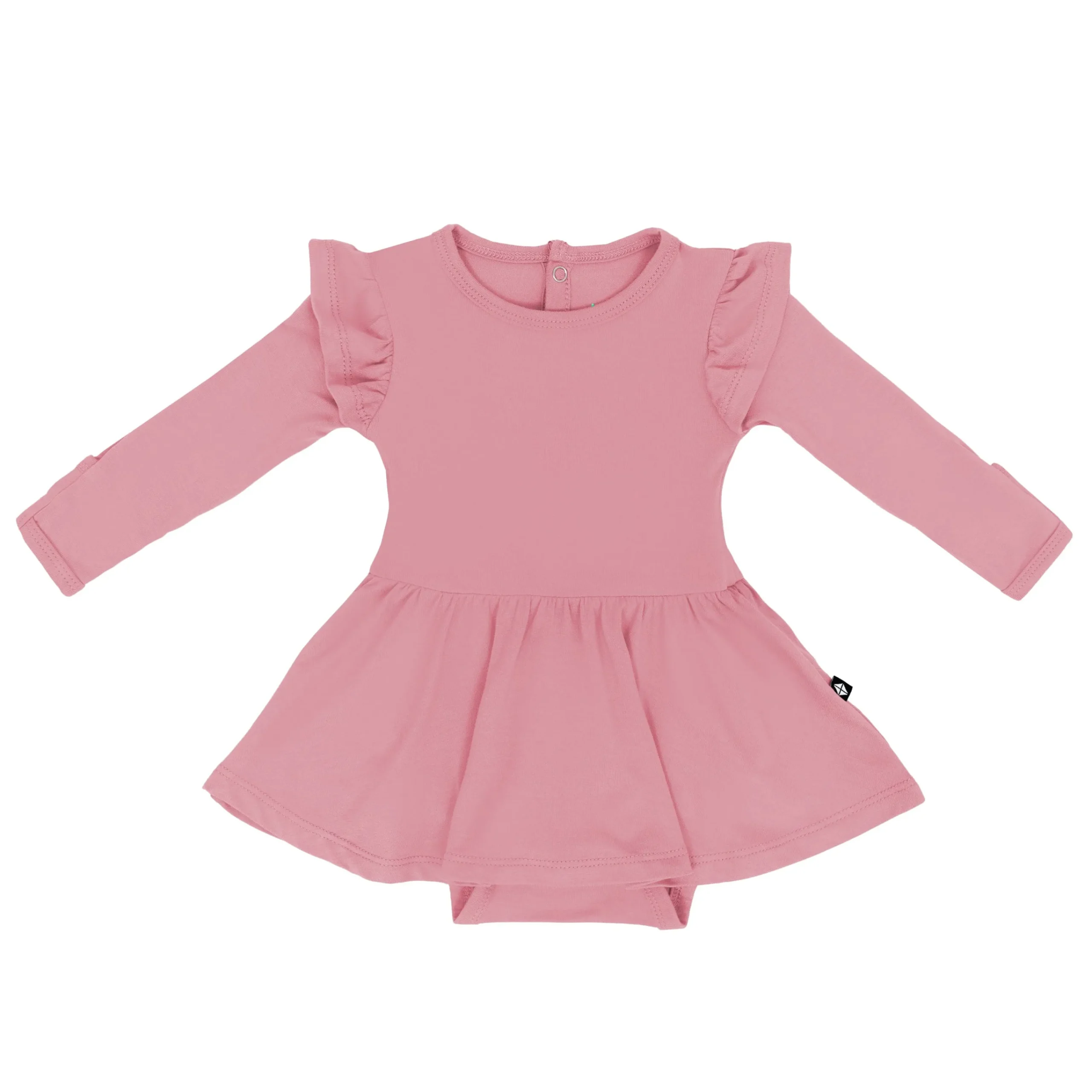 Kyte Baby Long Sleeve Twirl Bodysuit Dress in Apple Blossom Outlet
