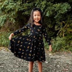 Kyte Baby Long Sleeve Twirl Dress in Midnight Icon Sale