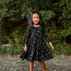 Kyte Baby Long Sleeve Twirl Dress in Midnight Icon Sale