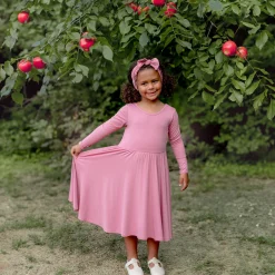Kyte Baby Long Sleeve Twirl Dress in Apple Blossom Discount