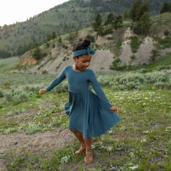 Kyte Baby Long Sleeve Twirl Dress in Atlantic Sale