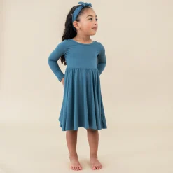 Kyte Baby Long Sleeve Twirl Dress in Atlantic Sale