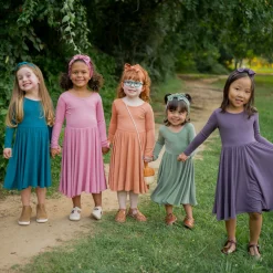 Kyte Baby Long Sleeve Twirl Dress in Currant Best