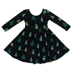 Kyte Baby Long Sleeve Twirl Dress in Twinkle Tree