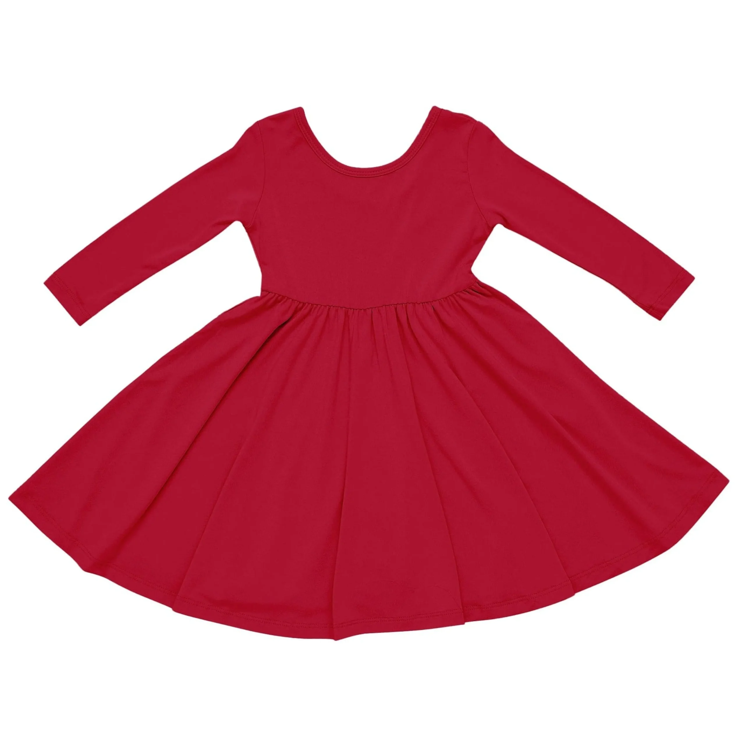 Kyte Baby Long Sleeve Twirl Dress in Cardinal Discount