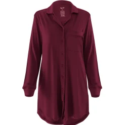 Kyte Baby Long Sleeve Women’s Nightshirt in Burgundy Clearance