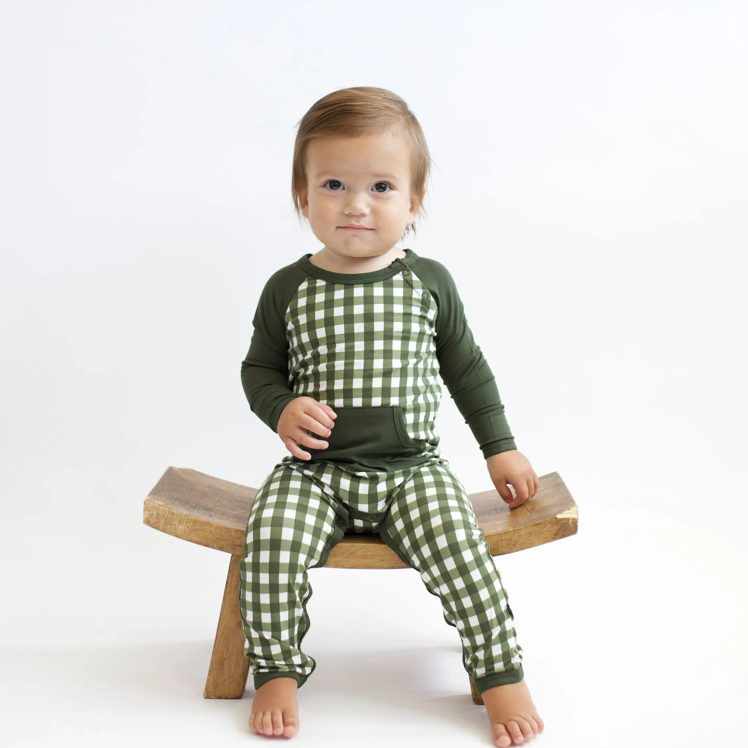 Kyte Baby Longall in Gingham Fir