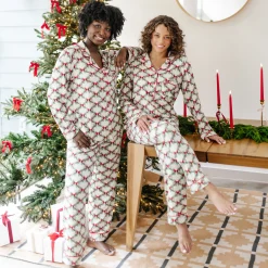 Kyte Baby Long-Sleeved Women's Pajama Set in Holiday Bow Best