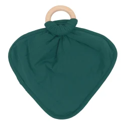Kyte Baby Lovey in Emerald with Removable Wooden Teething Ring Sale