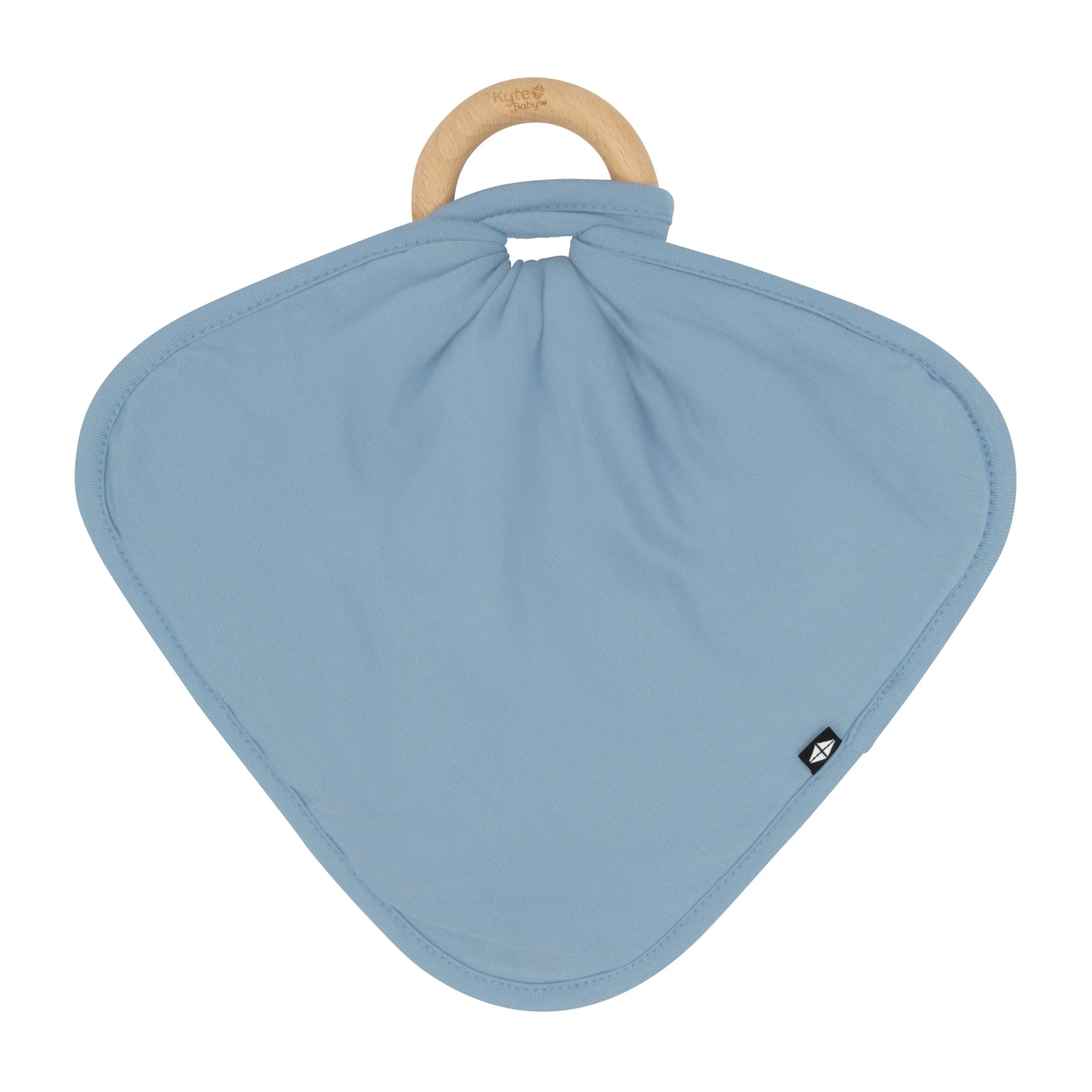 Kyte Baby Lovey in with Removable Wooden Teething Ring Slate Outlet