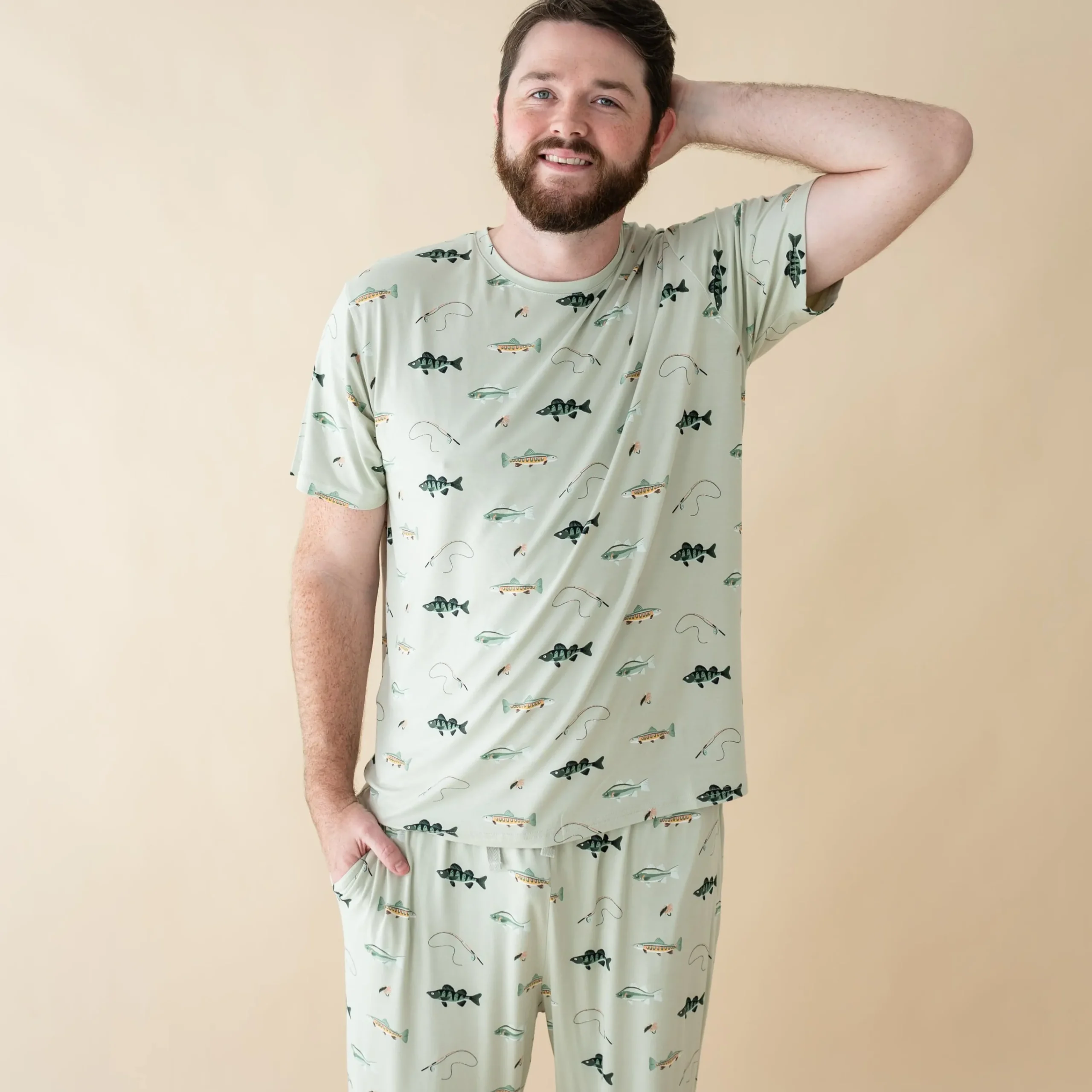 Kyte Baby Men's Crew Neck Tee in Fishing Discount