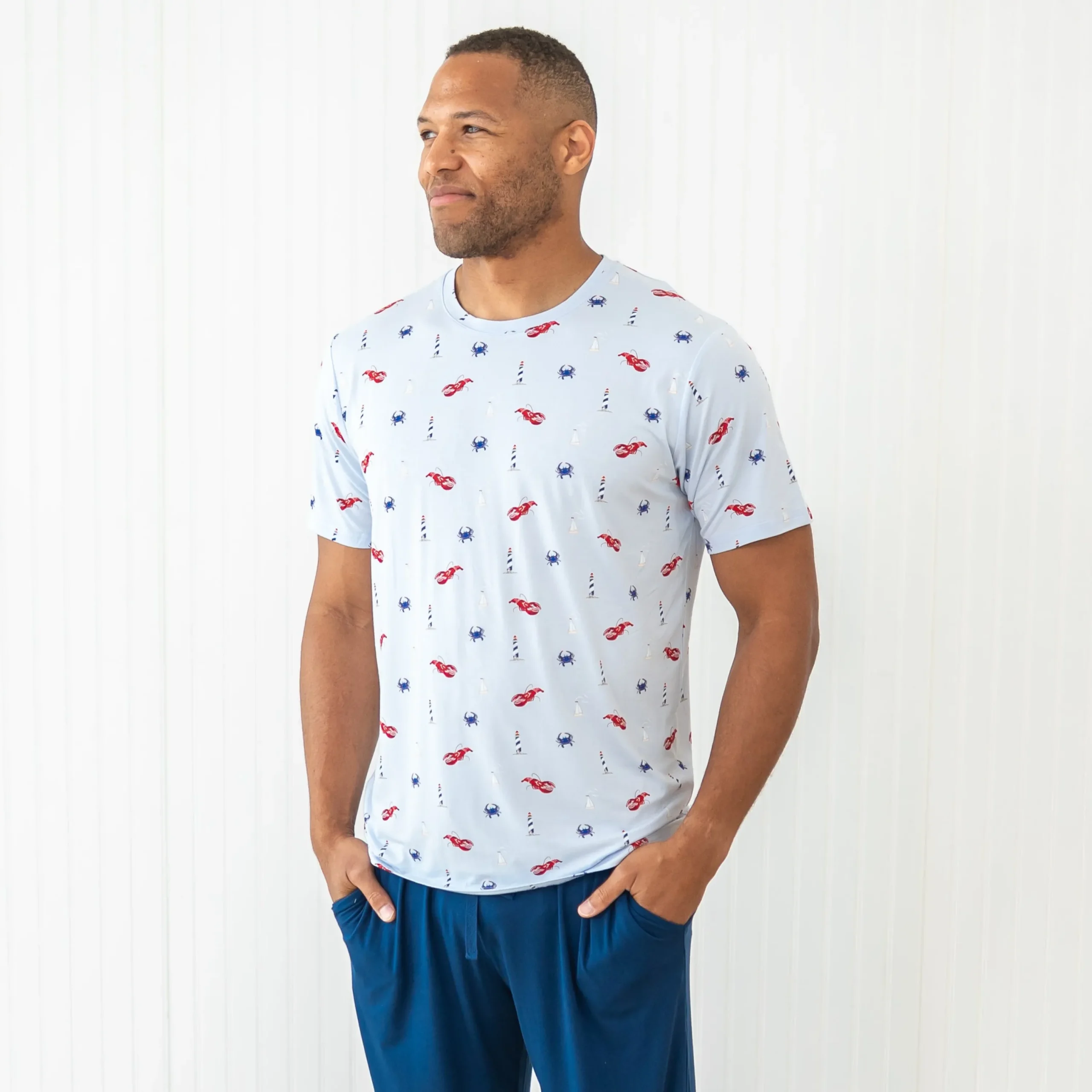 Kyte Baby Men's Crew Neck Tee in Harbor Sale