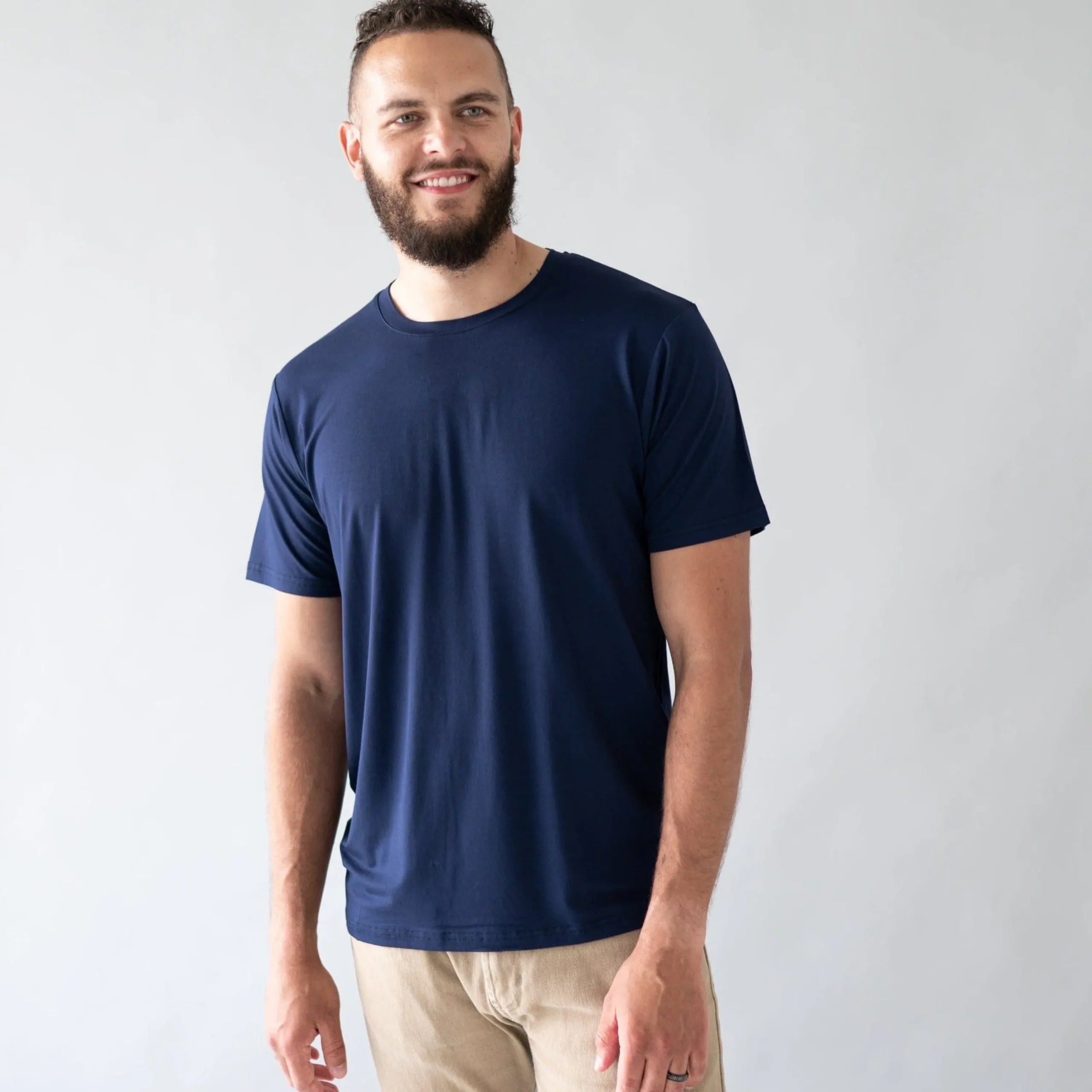 Kyte Baby Men's Crew Neck Tee in Navy Sale