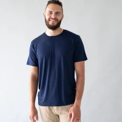 Kyte Baby Men's Crew Neck Tee in Navy Sale