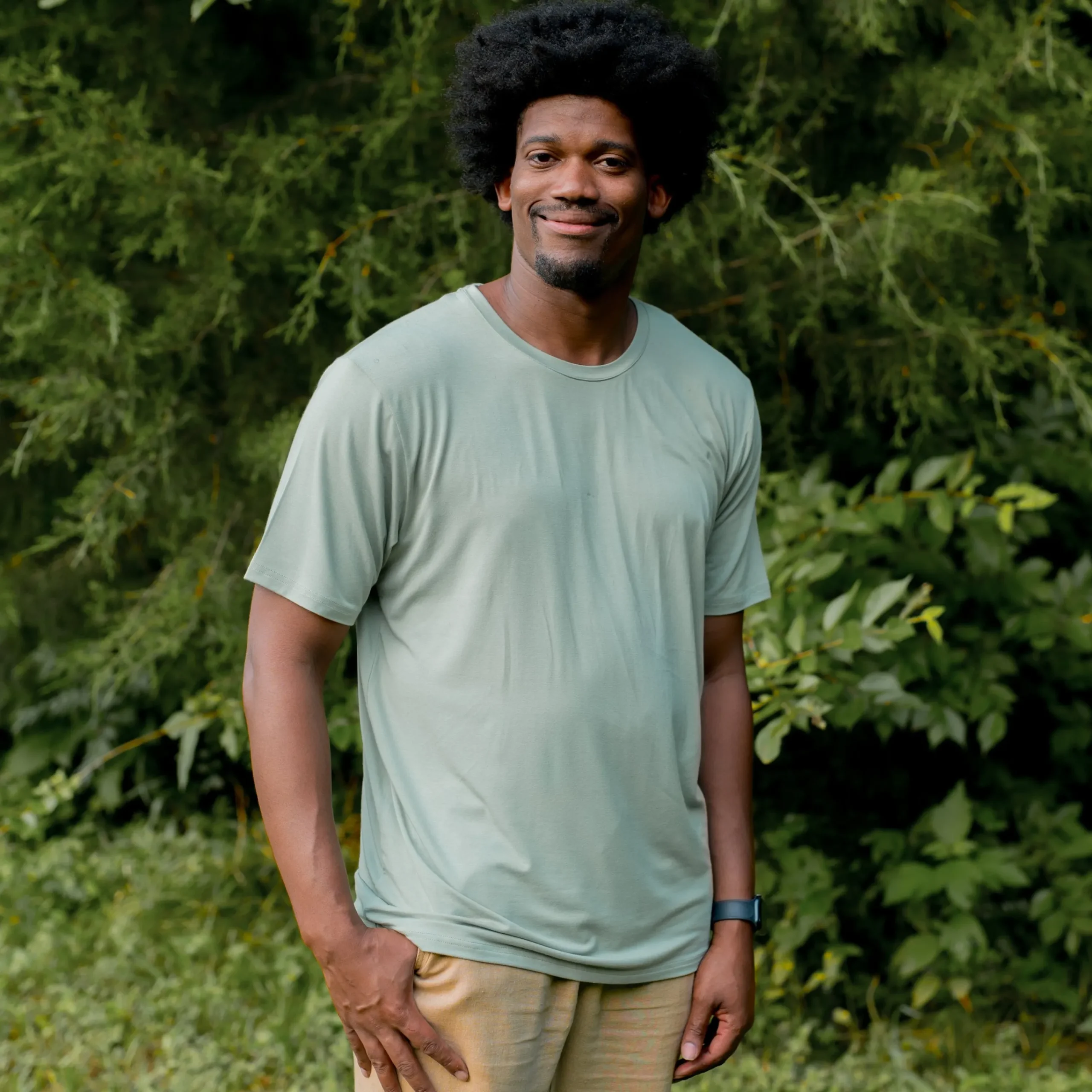 Kyte Baby Men's Crew Neck Tee in Thyme Outlet