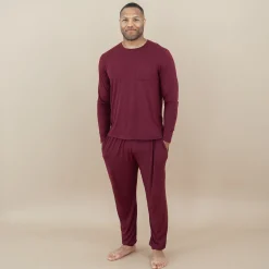 Kyte Baby Men's Jogger Set in Burgundy Sale
