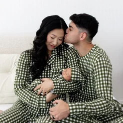 Kyte Baby Men's Jogger Set in Gingham Fir Sale