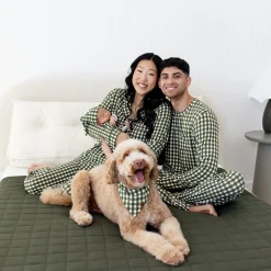 Kyte Baby Men's Jogger Set in Gingham Fir Sale