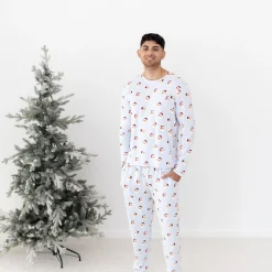 Kyte Baby Men's Jogger Set in Vintage Santa Hot
