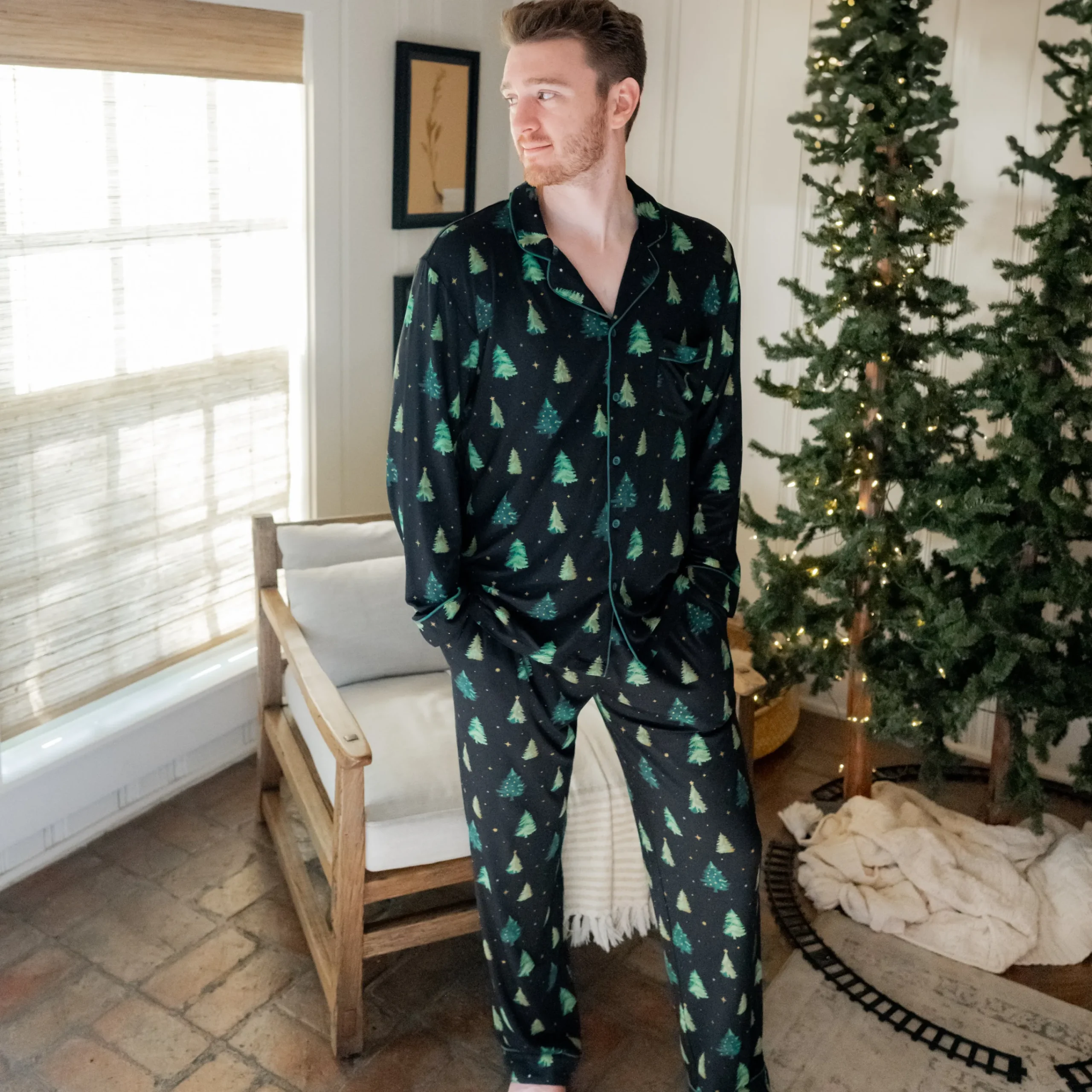 Kyte Baby Men's Long Sleeve Pajama Set in Twinkle Tree Online