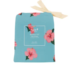 Kyte Baby Mini Crib Sheet in Hibiscus Hot