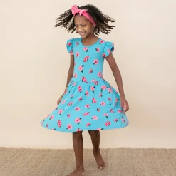 Kyte Baby Pocket Dress in Hibiscus New