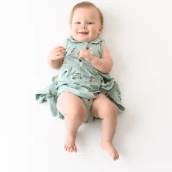 Kyte Baby Polo Bodysuit Dress in Golf Hot