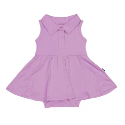 Kyte Baby Polo Bodysuit Dress in Poi Clearance