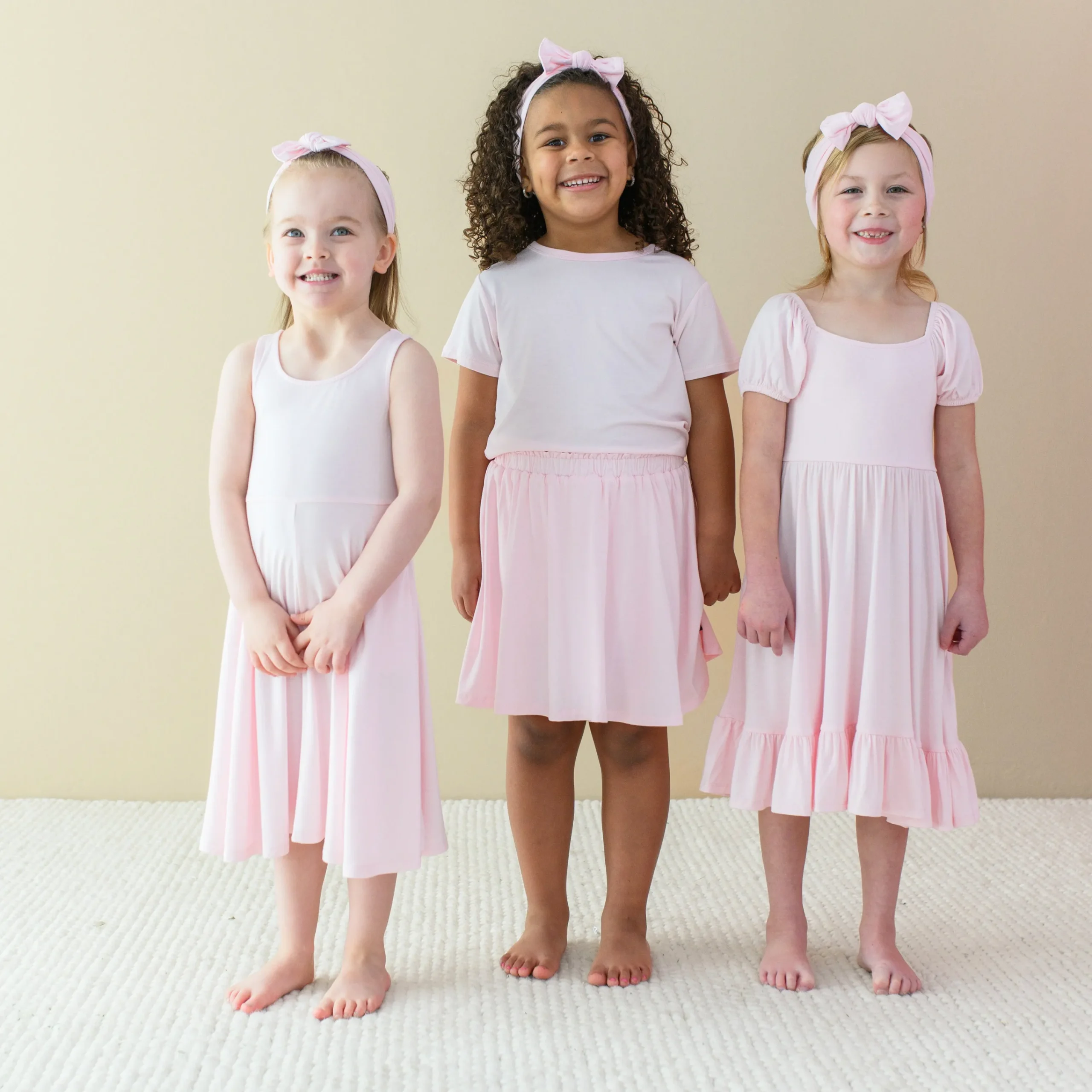 Kyte Baby Puff Sleeve Twirl Dress in Sakura Clearance