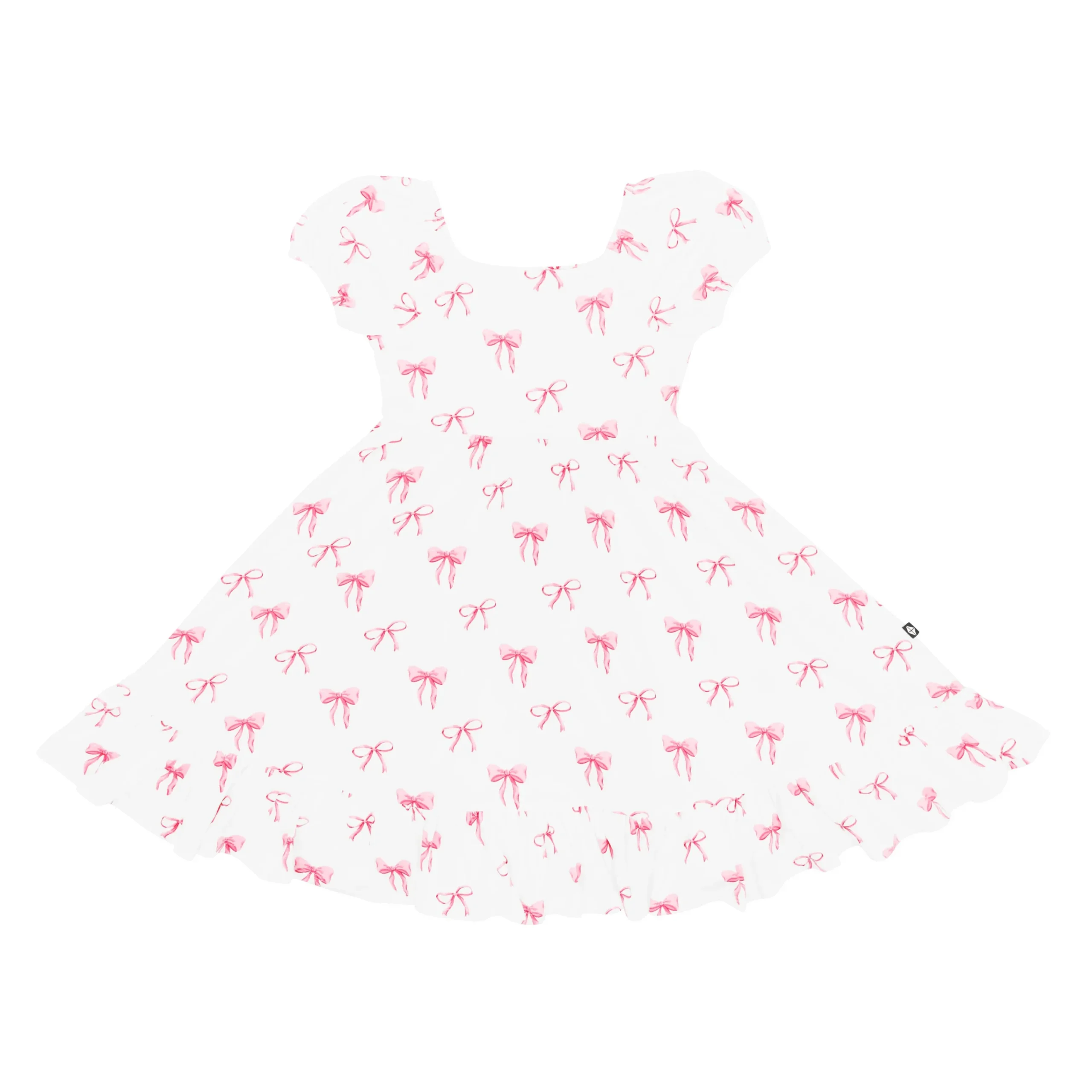 Kyte Baby Puff Sleeve Twirl Dress in Bow New