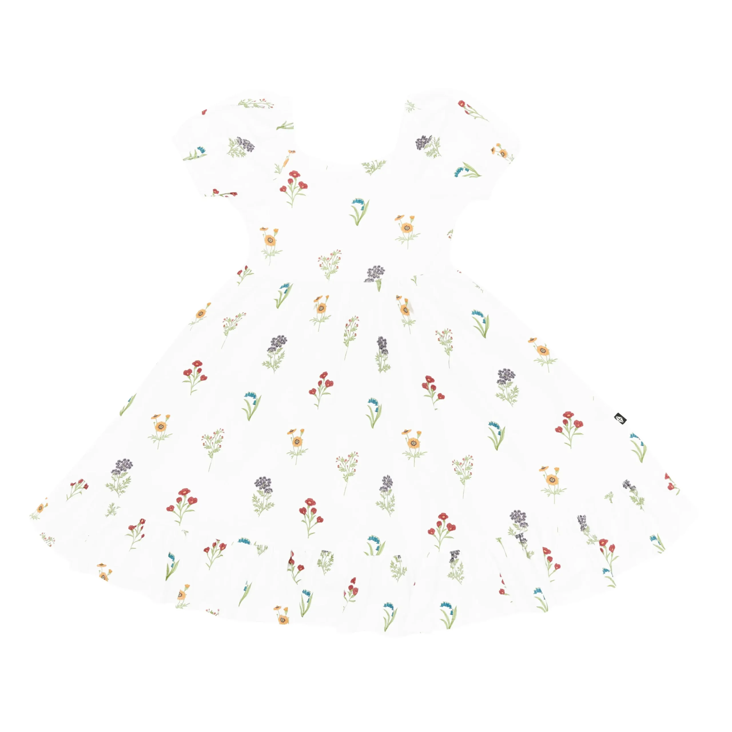 Kyte Baby Puff Sleeve Twirl Dress in Wildflower Clearance