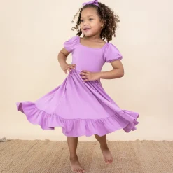 Kyte Baby Puff Sleeve Twirl Dress in Poi Outlet