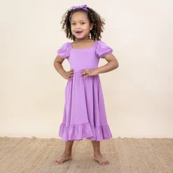 Kyte Baby Puff Sleeve Twirl Dress in Poi Outlet