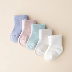 Kyte Baby Quarter Socks Combo 5-Pack in Pastel set Pastel Set: Cloud/Oat/Blush/Sage/Haze Outlet