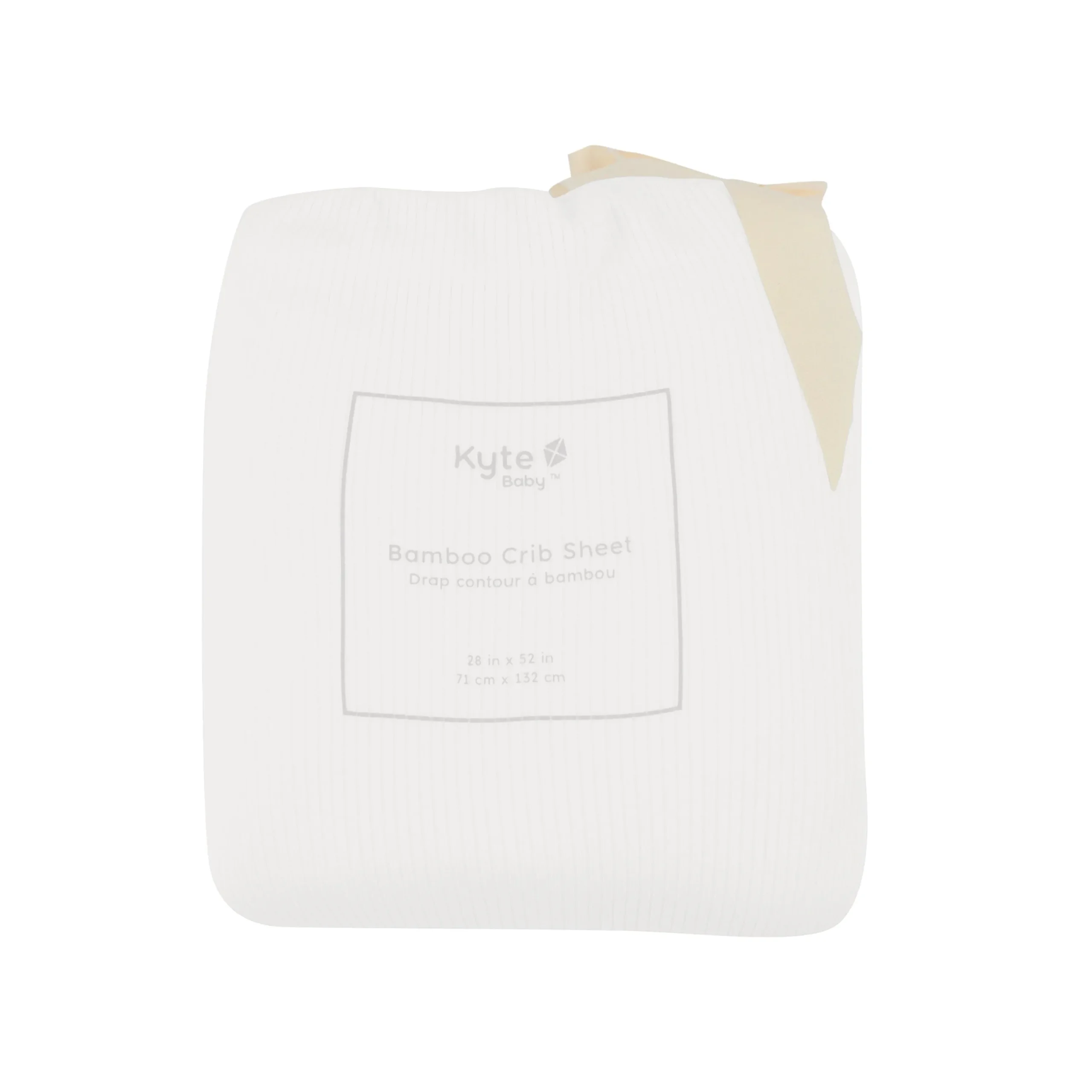 Kyte Baby Ribbed Crib Sheet in Cloud Hot