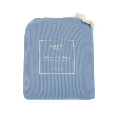 Kyte Baby Ribbed Crib Sheet in Slate New